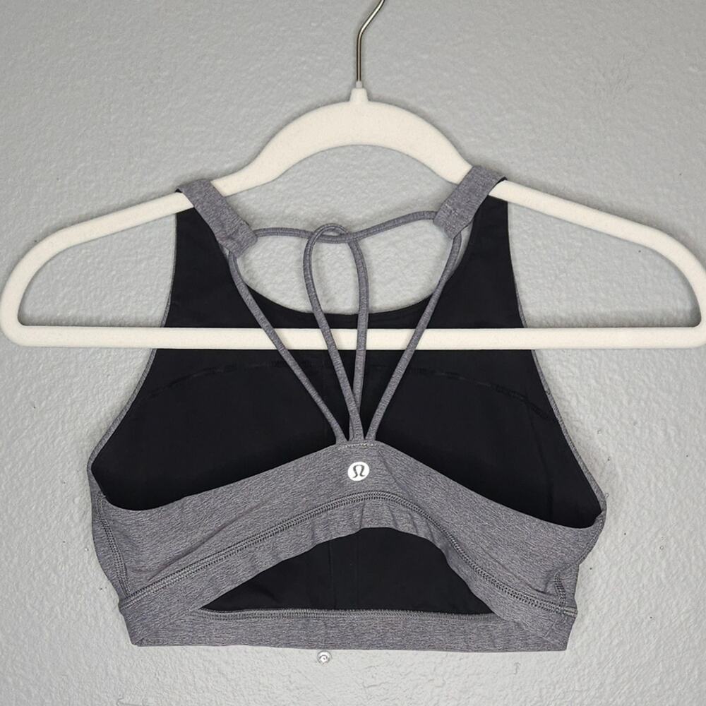 lululemon athletica Grey Strappy Back Sports Bra - Picture 2 of 6